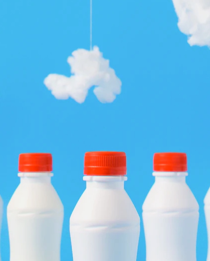 bottles of milk